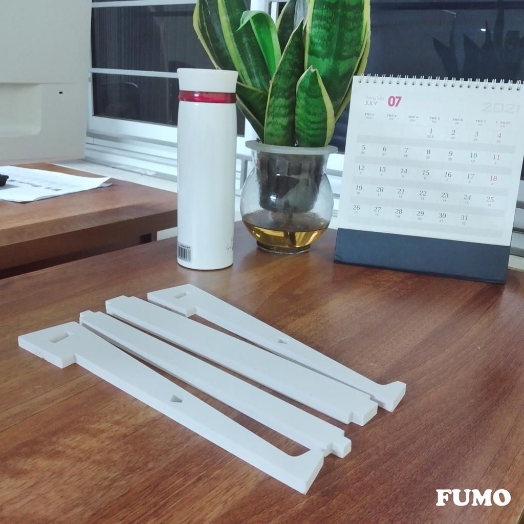 Giá đỡ tản nhiệt laptop kệ đỡ macbook gỗ PVC cao cấp chắc chắn tiện lợi FUMO SP018