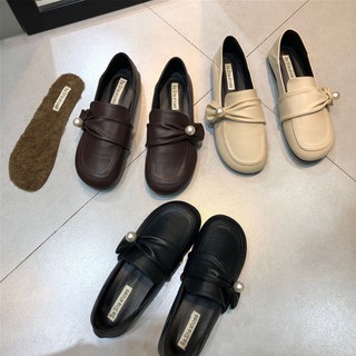 [ORDER] Giày ulzzang thắt nơ đính hạt ba màu (ảnh thật ở cuối)