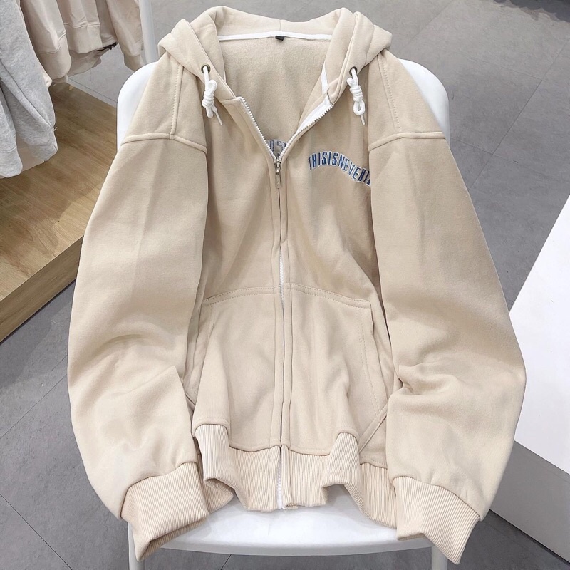 Áo khoác ngoài form rộng unisex thêu This cao cấp 2 màu 1hit_unisex