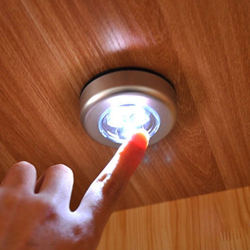 Đèn led dán tường 3 bóng dùng pin, gắn tủ quần áo