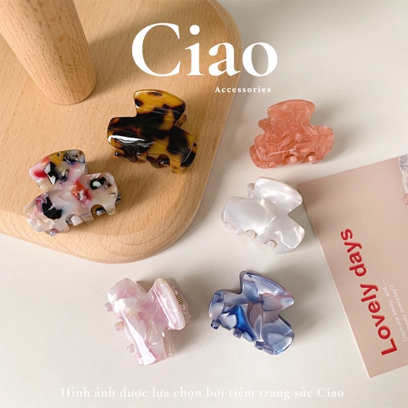 [NEW ITEMS] Kẹp càng cua mini xà cừ phong cách nữ tính đơn giản tiệm Ciao accessories