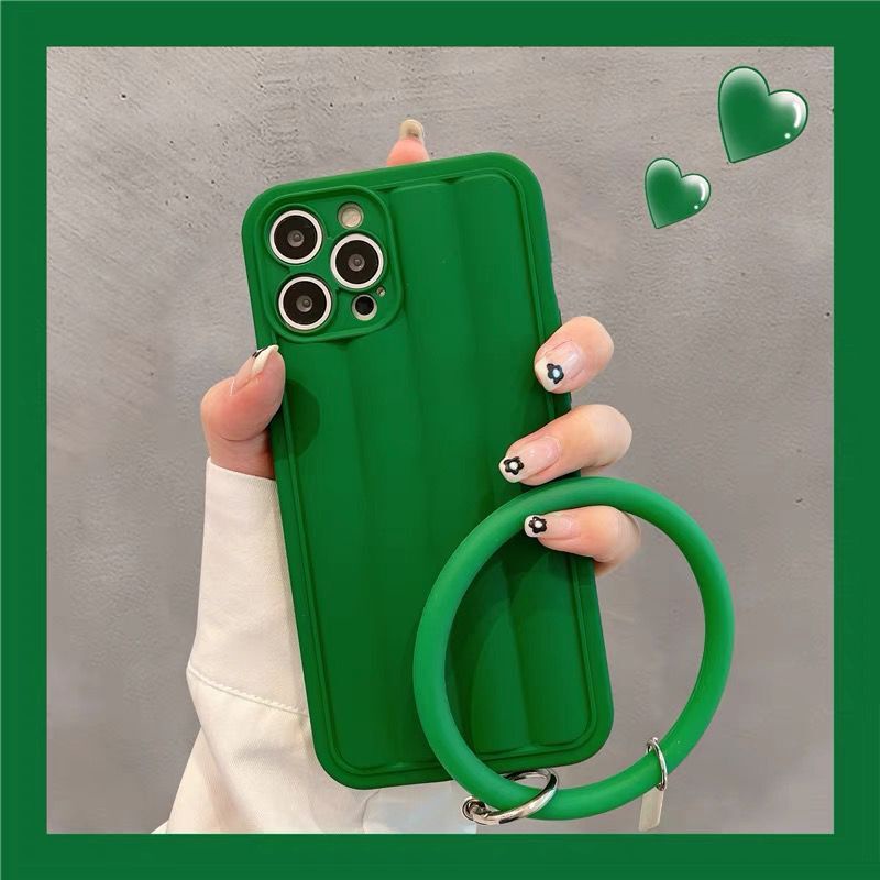 Ốp Điện Thoại tpu Mềm Màu Cam / Xanh Lá Gắn Nhẫn Đỡ Cho Iphone 14PROMAX 12 pro max 11 pro max xs max xr x 7 8 plus 13promax