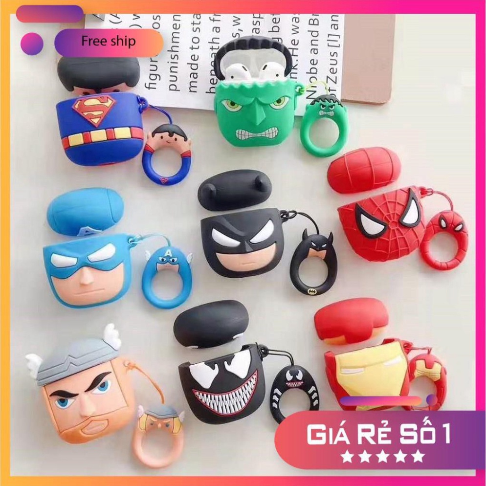 Airpods Case ⚡ Freeship ⚡ MẶT NẠ BATMAN Case Tai Nghe Không Dây Airpods 1/ 2/ i11/ i12/ i18/ i100