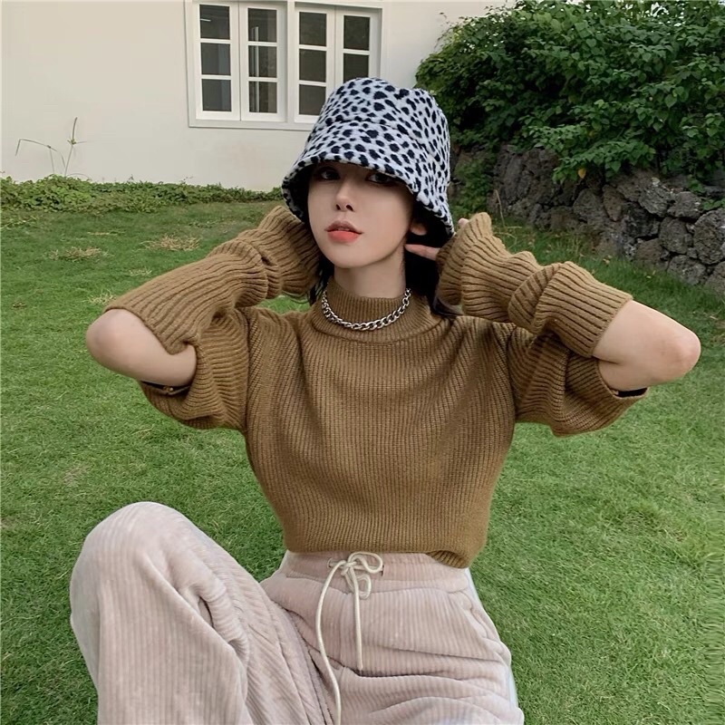 Áo len cổ lọ tay rời cá tính