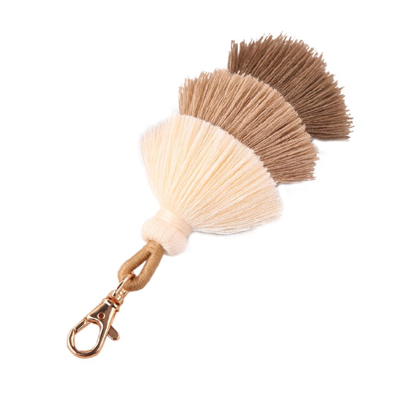 Móc Khóa Tua Rua Nhiều Màu Sắc Phong Cách Boho