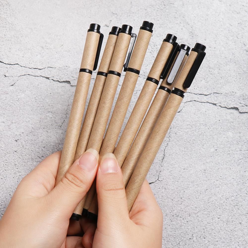 Set 2/ 5 bút mực gel bằng giấy kraft thân thiện với môi trường kiểu dáng mới