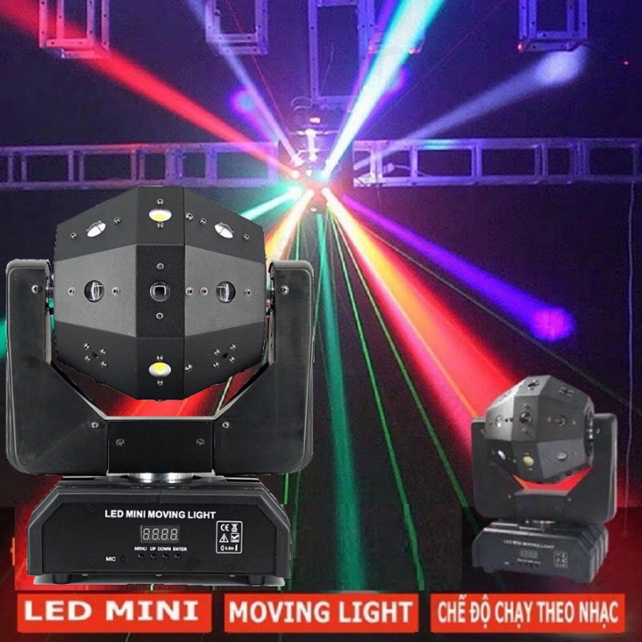 [ SALE OFF ] Đèn Moving 16 Mắt Laser 3in1 Dùng Cho Sân Khấu, Karaoke - Magic Store SG