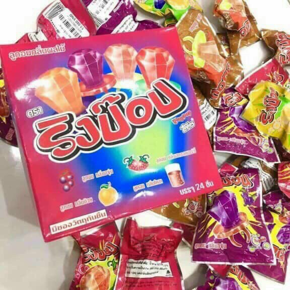 Hộp 24 chiếc kẹo nhẫn kim cương RingPop Thái Lan đủ vị siêu ngon