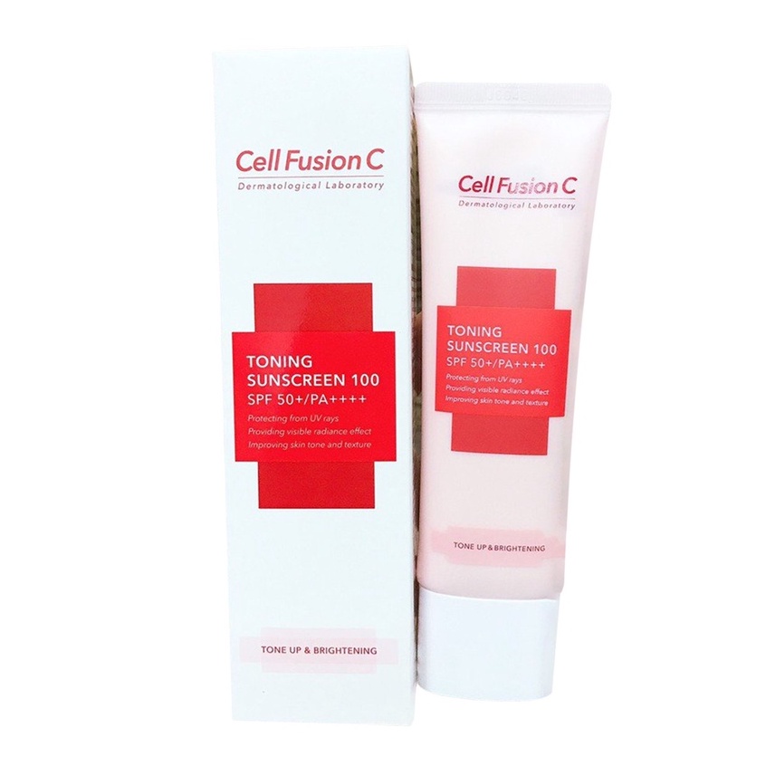 Kem Chống Nắng Cell Fusion C Toning Sunscreen 100 SPF50+PA++++ Tone Up &amp; Brightening