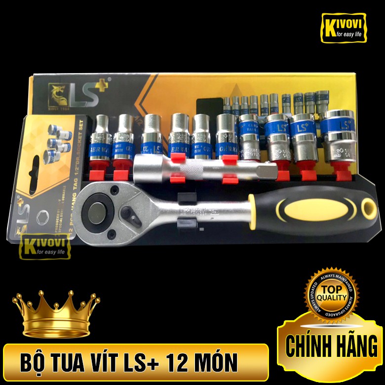 Bộ Tua Vít Đa Năng LS+ 12 Món Dùng Để Mở Các Loại Bu Lông , Ốc Vít Các Cỡ , Dụng Cụ Sửa Chữa Gia Đình - Kivovi