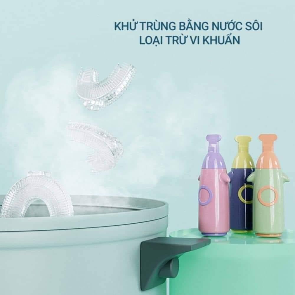 Bàn chải đánh răng cho bé chữ U silicon 1 - 7