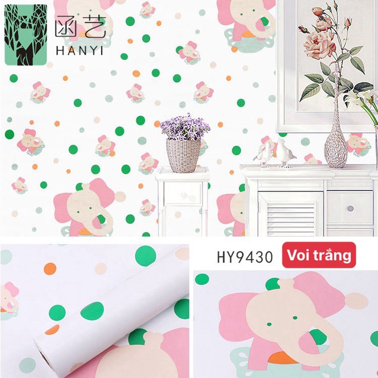 Decal dán tường, giấy dán tường mẫu hoạt hình,thiếu nhi siêu đẹp khổ 45cm