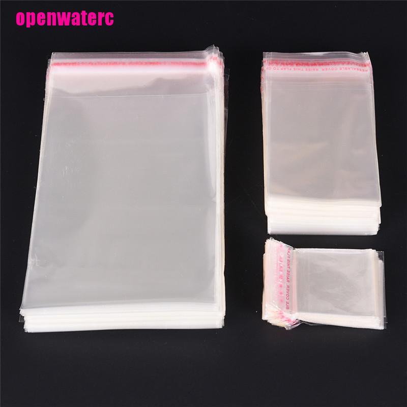 Set 200 Túi Nhựa Trong Suốt Đựng Trang Sức / Kẹo Tự Dính Tiện Dụng