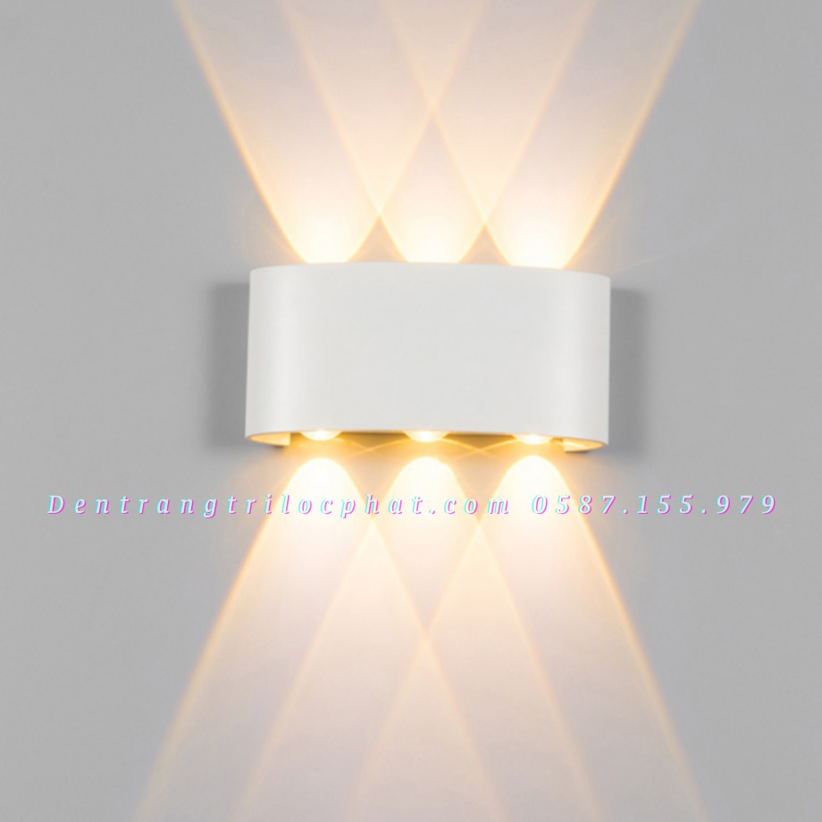 Đèn tường, đèn led gắn tường tia hắt 2 đầu trang trí phòng khách, phòng ngủ, ban công, cầu thang chống nước