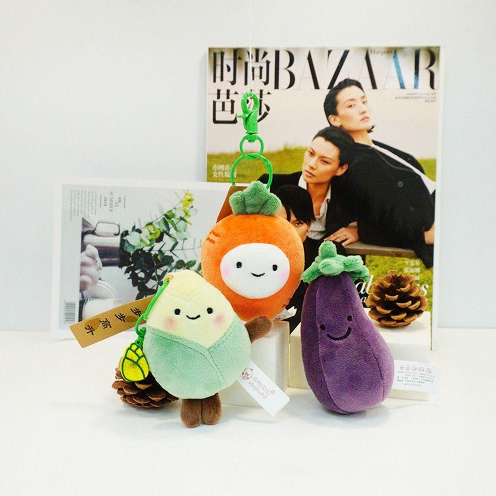 Móc Chìa Khóa Hình Trái Cây Hoạt Hình Nhồi Bông Dễ Thương