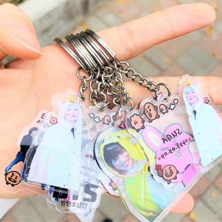 Móc khóa trong Bangtanboy chibi mặc bộ thú