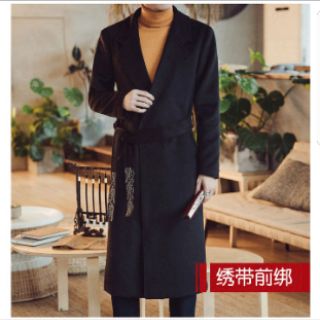 Áo măng tô dáng dài hàn quốc
