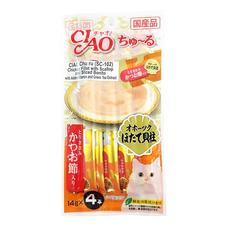 Pate CIAO CHURU nội địa Nhật gói 14g x 4 - Nhập khẩu Thái Lan