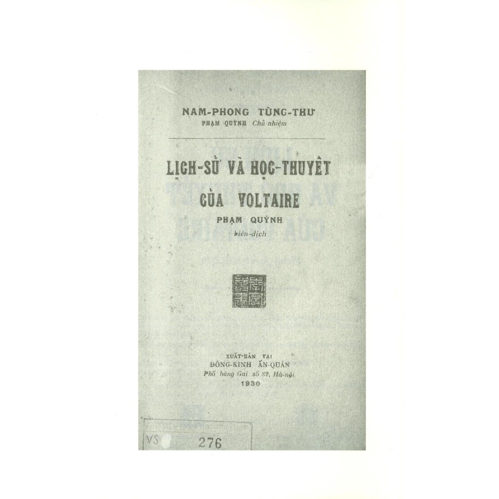 Sách - Lịch Sử Và Học Thuyết Của Voltaire