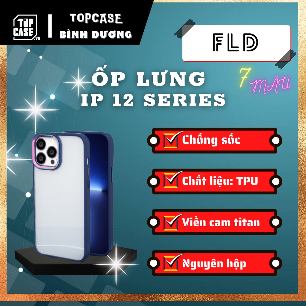 Ốp lưng chống sốc bảo vệ camera trước viền titan 7 màu sang trọng,chống ố vàng -TOPCASE BÌNH DƯƠNG