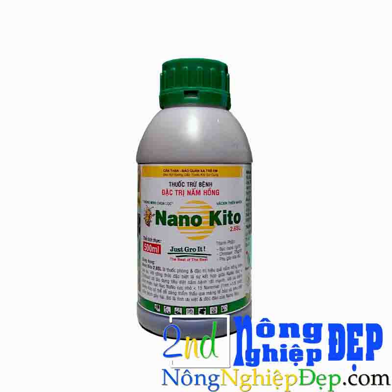 Thuốc Trị Tuyến Trùng, Nấm hồng - Nano Kito 2,6sl Chai 500ml