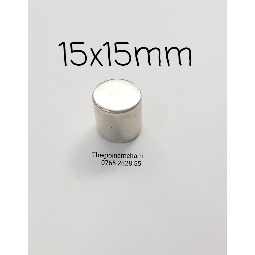 Nam châm vĩnh cửu hình trụ tròn lực siêu mạnh 15x15mm