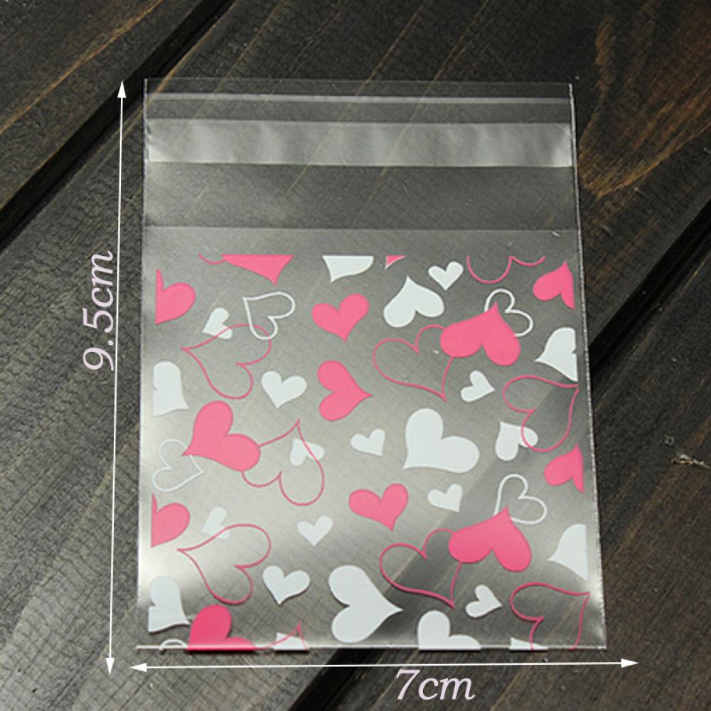FASHYUNER Set 100 túi nhựa mini tự dính đựng bánh kẹo làm quà tặng tiện dụng