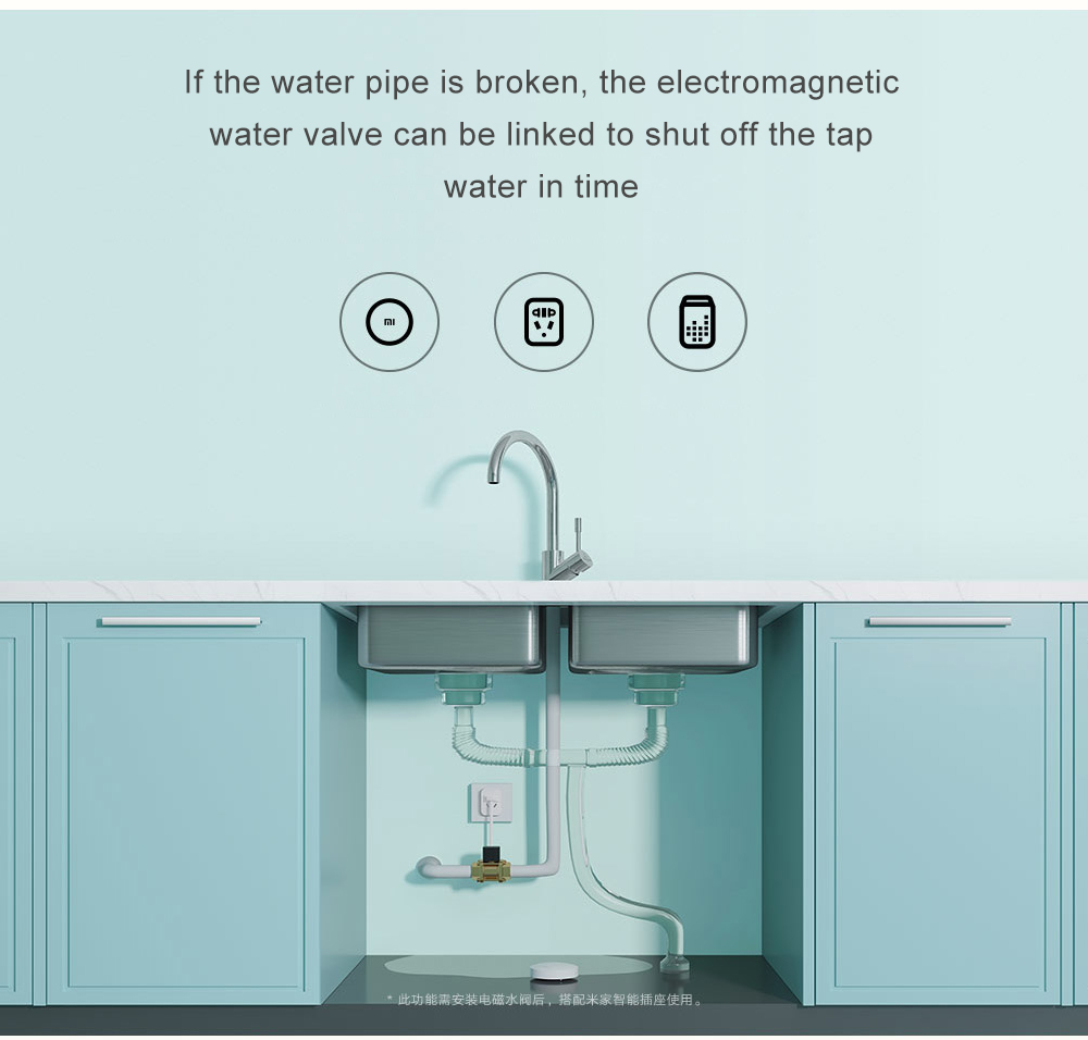 Xiaomi Mijia Water Immersing Bluetooth Sensor Smart Wireless Water Leak Detector Ip67 Waterproof Works with Mi Home App [Vcs01]