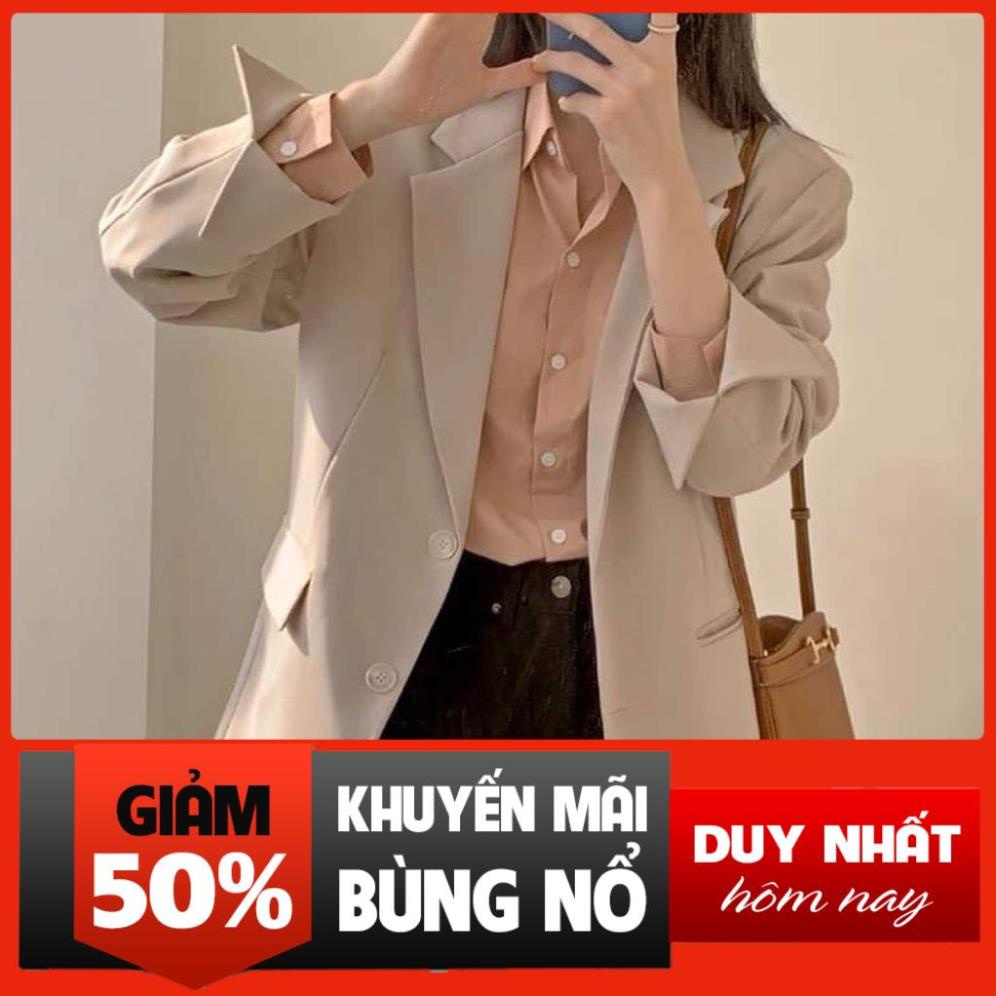 Áo blazer nữ 2 lớp áo vest nữ blazer hàn quốc dài tay 4 cúc vải dày 2 lớp Mophus MB010