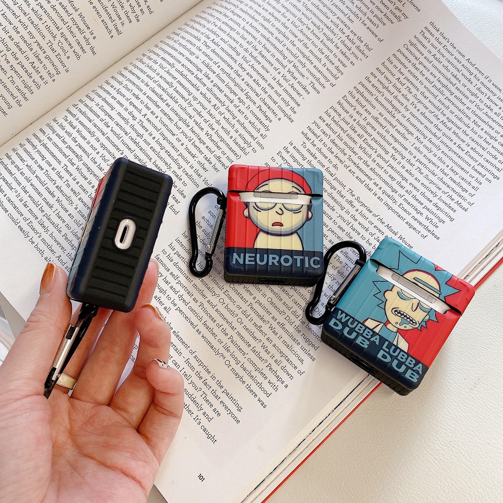 Vỏ Bảo Vệ Hộp Sạc Tai Nghe AirPods3 AirPods3 Pro 2Gen Họa Tiết Hoạt Hình Rick Morty Dễ Thương Ốp