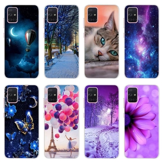Ốp điện thoại silicone chống sốc in hình độc lạ cho Samsung Galaxy A71 A51