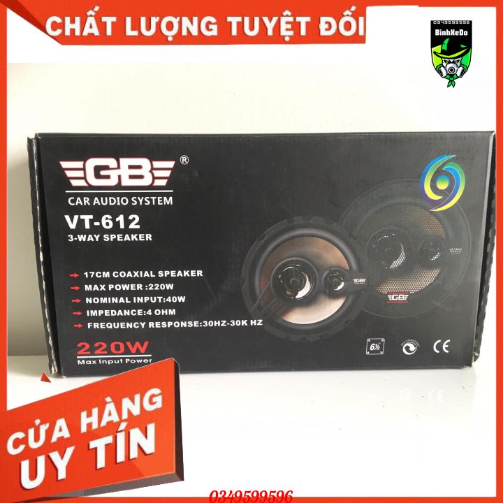 Loa Đồng Trục Loa Cánh Cửa Ô Tô GB VT-612 🚍️🏆️🎸️🎺️🎶️🎼- HAI ĐƯỜNG TIẾNG ÂM THANH, âm thanh siêu hay tích hợp tiếng tress.