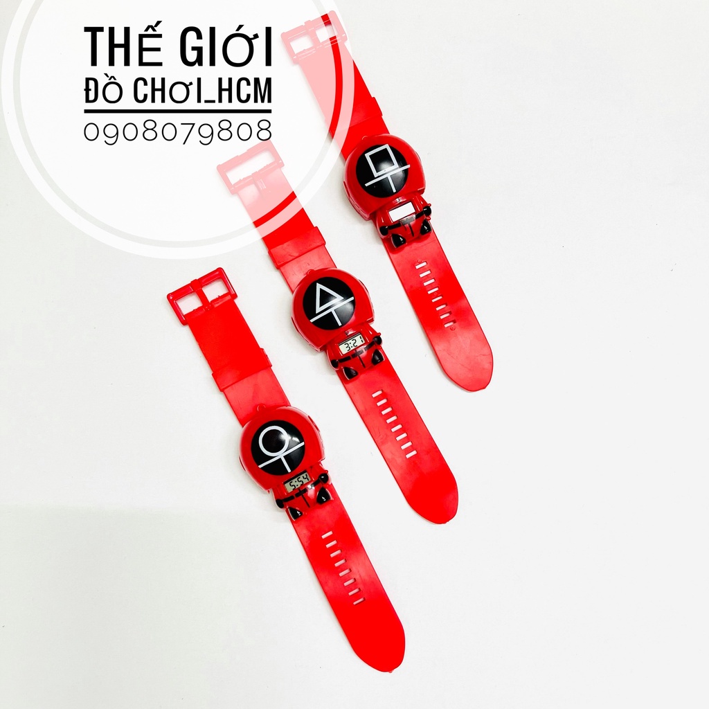 Đồng hồ đồ chơi Squid game dành cho bé trai