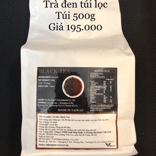 Trà đen túi lọc Wing - 500g