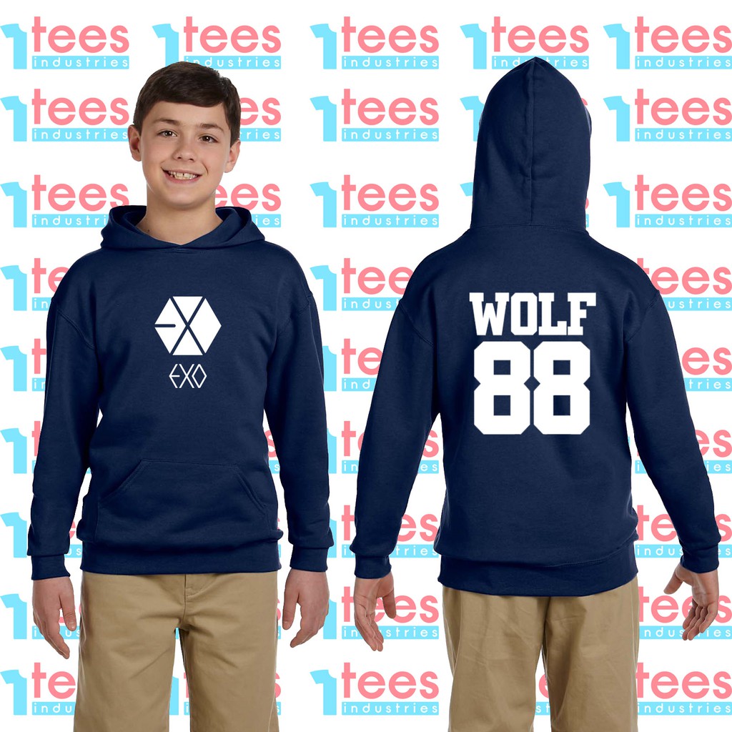 Áo Khoác Hoodie In Hình Exo Wolf 88 Thời Trang Cho Bé