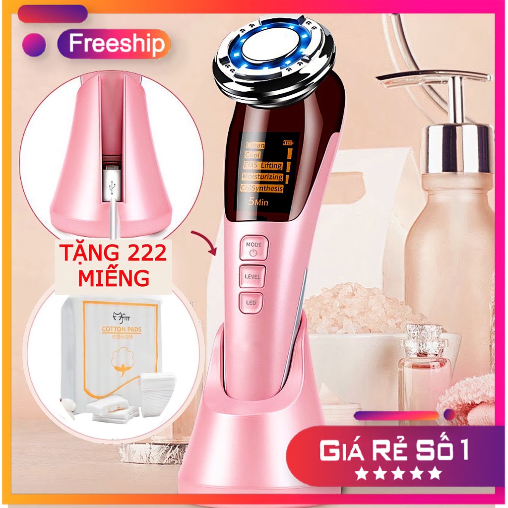 Máy massage mặt nóng lạnh⭐KÈM QUÀ TẶNG⭐Đẩy sâu tinh chất điện di,trị liệu ánh sáng sinh học [ILF-9001][Bảo hành 6 tháng]