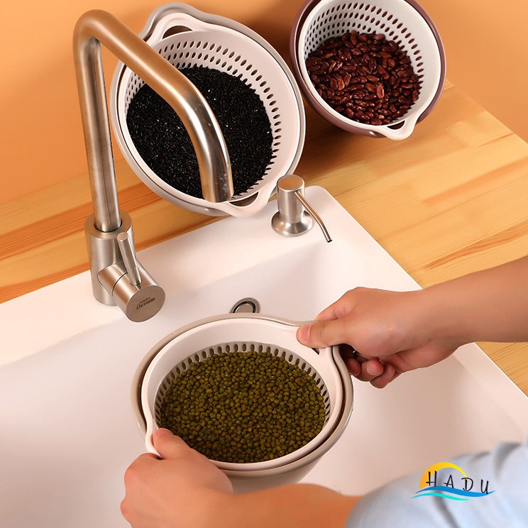Bộ Rổ Nhựa Kèm Chậu 6 Món Cao Cấp Đạt Chất Lượng Đức HADU