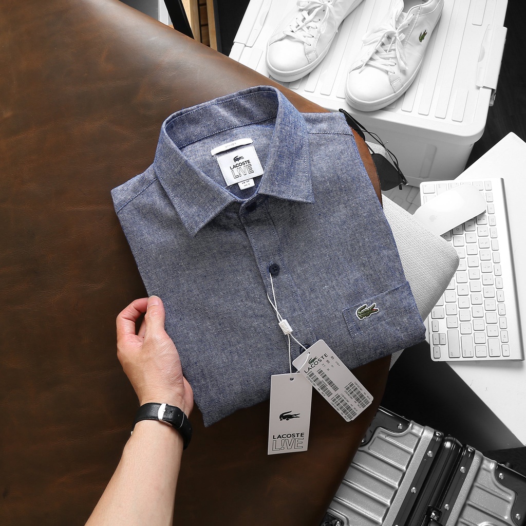 Áo sơ mi trắng nam ngắn tay Oxford công nghệ kháng khuẩn thời trang văn phòng lịch lãm - SMLC5