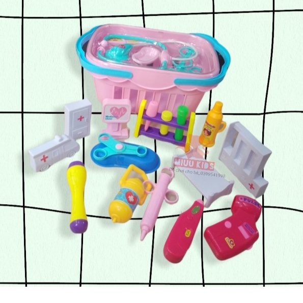 Đồ Chơi Bác Sỹ Có Làn Đựng Bằng Nhựa Cao Cấp Chính Hãng Hàng Việt Nam