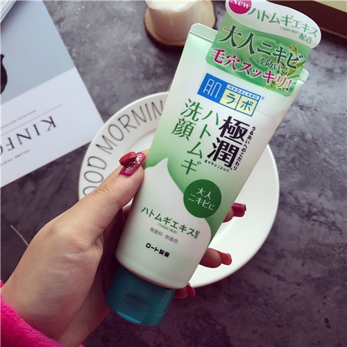 Sữa rửa mặt ngừa mụn lúa mạch ngọc trai HL Gokujyun 100g (tuýp xanh)