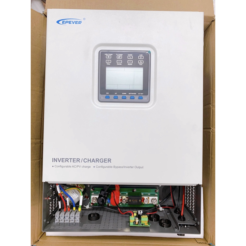 BIẾN TẦN ĐỘC LẬP BÙ LƯỚI 3KW 24V/48V HÃNG EPEVER - MAX PV 4000W