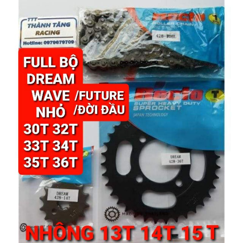 NHÔNG SÊN DĨA DREAM-WAVE Nhỏ 30T 32T 33T 34T 35T 36T -FUTURE ĐỜI ĐẦU