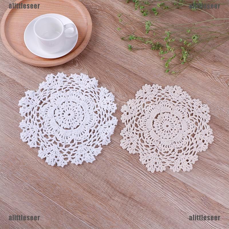 Tấm Lót Ly Bằng Cotton Đan Tay Phong Cách Giáng Sinh