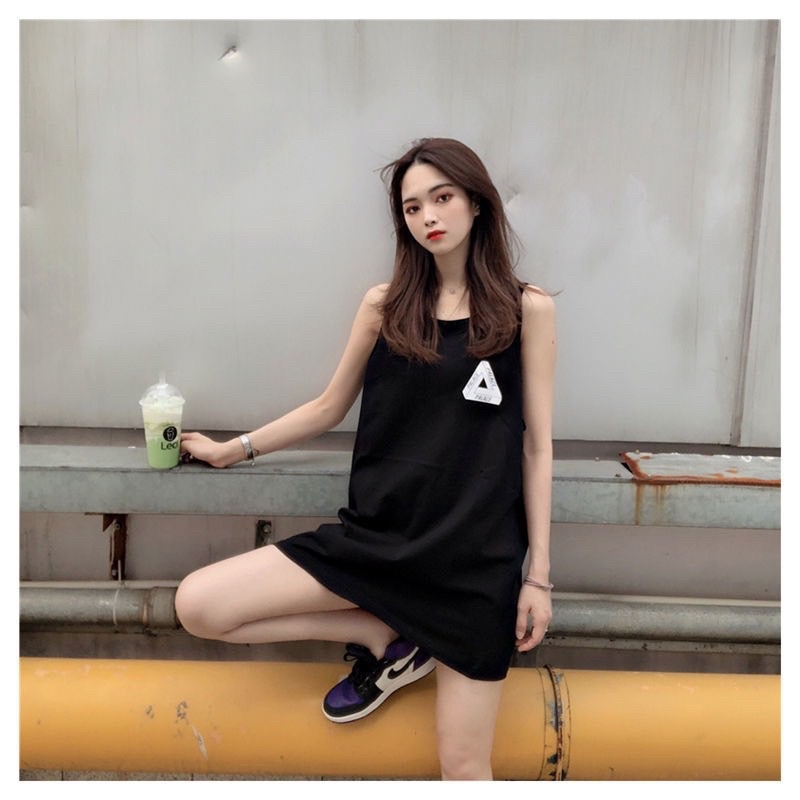 Váy Tanktop Comes Dáng Xuông PHULA Nữ 🌸 [FREESHIP] Đầm Sát Nách Hình Basic Trơn Màu ĐEN | TRẮNG | XANH Ulzzang | BigBuy360 - bigbuy360.vn