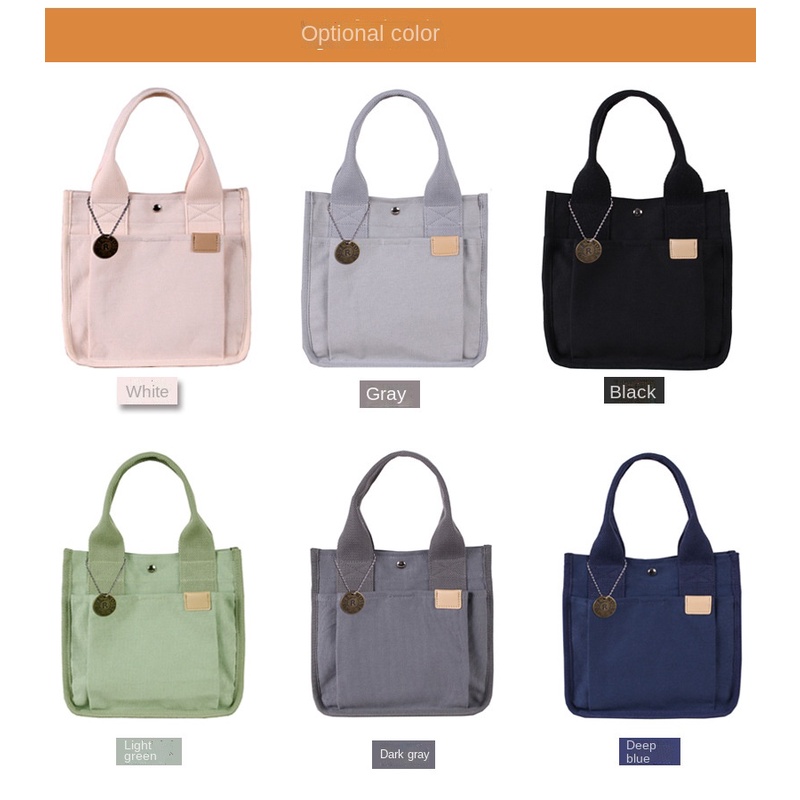 Túi đựng đồ ăn trưa nhiều ngăn bằng vải canvas 16 Ann Fashion