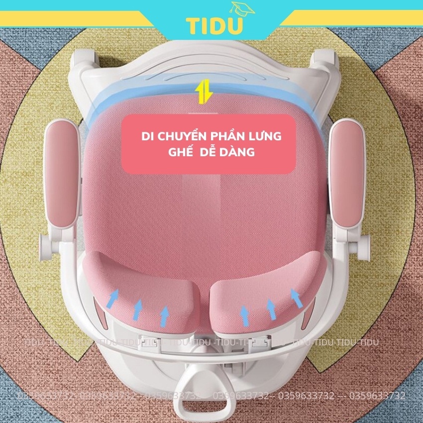 [ tặng bọc ghế và đai chống gù ] Ghế chống gù chống cận thông minh cho học sinh Tidu MQ6