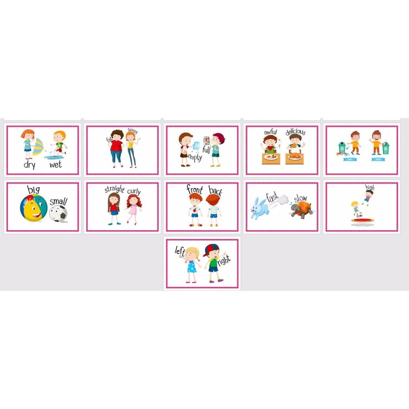 Flash card Tính từ trái nghĩa