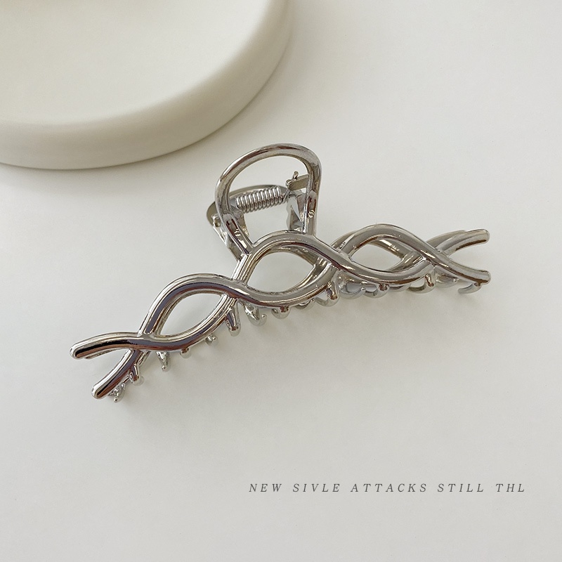 Kẹp tóc bằng kim loại nhám phong cách Hàn Quốc thiết kế thời trang cho nữ