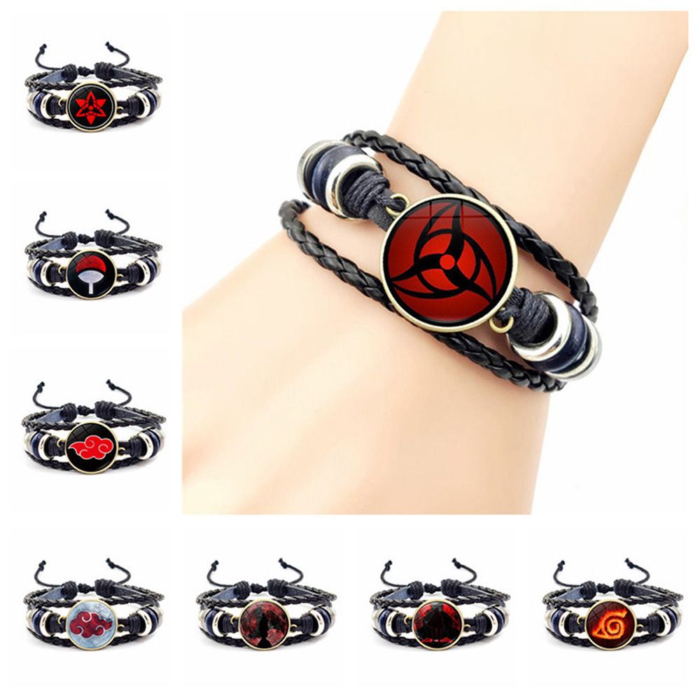 Vòng tay mặt hình anime Naruto bằng thủy tinh