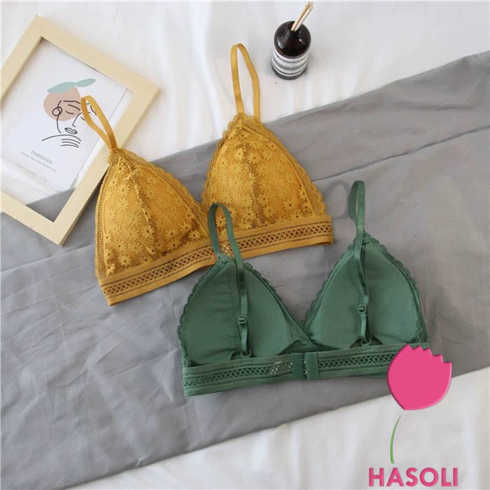 Áo Bra Ren Hoa Cúc Đệm Mỏng Không Gọng Cao Cấp AL41